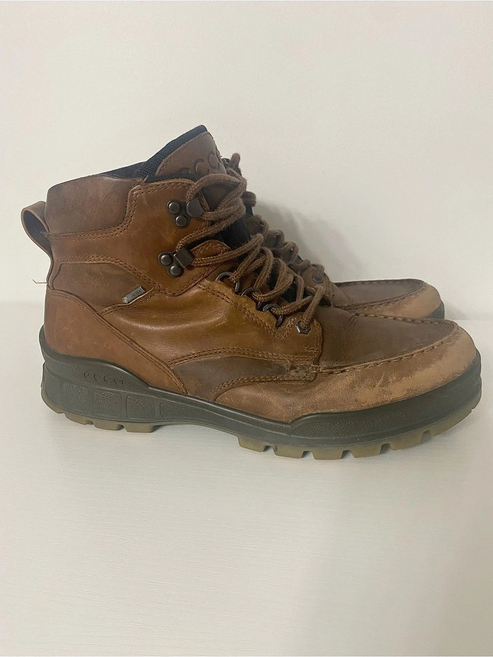 ECCO Track 25 Mens Size (11) 45 Gore-Tex Mid Hiking Waterproof Leather Boots